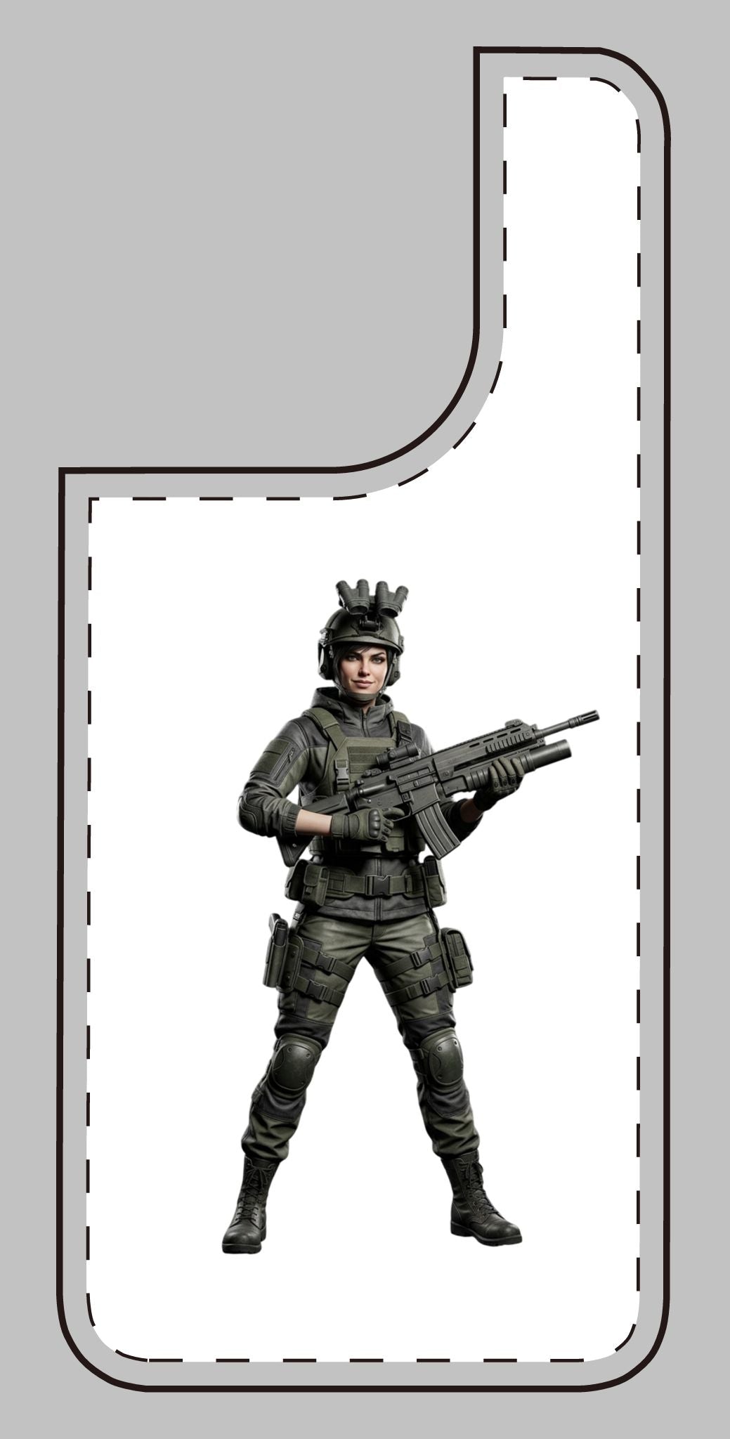 Tactical soldier phone case – print detail