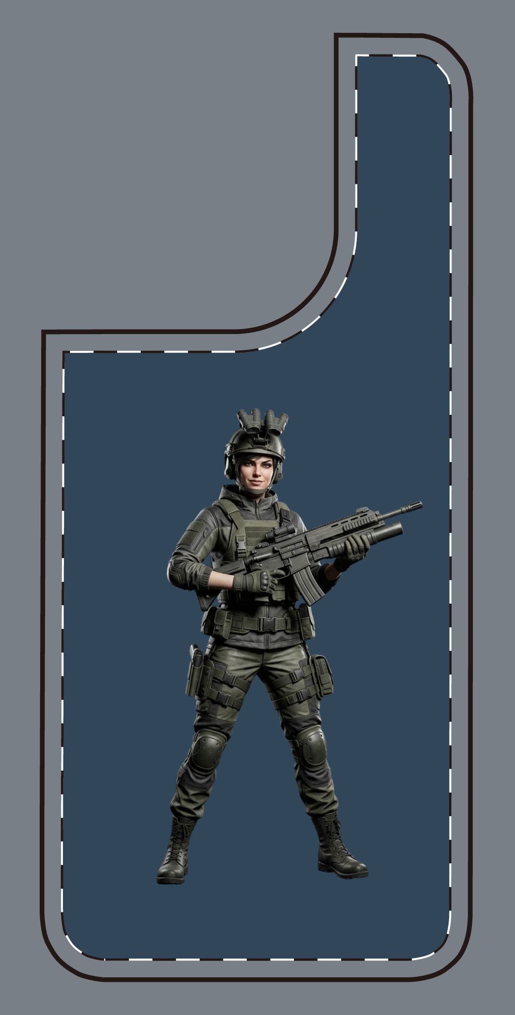 Tactical Soldier Slim Phone Case — Military Gamer Design