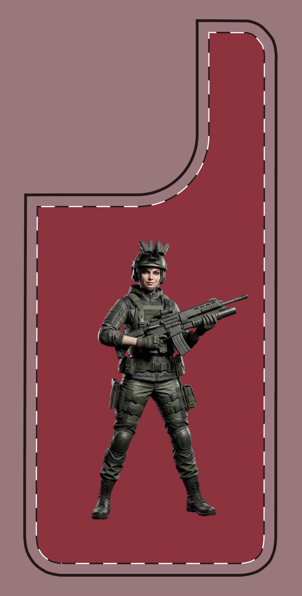 Tactical Soldier Slim Phone Case — Military Gamer Design
