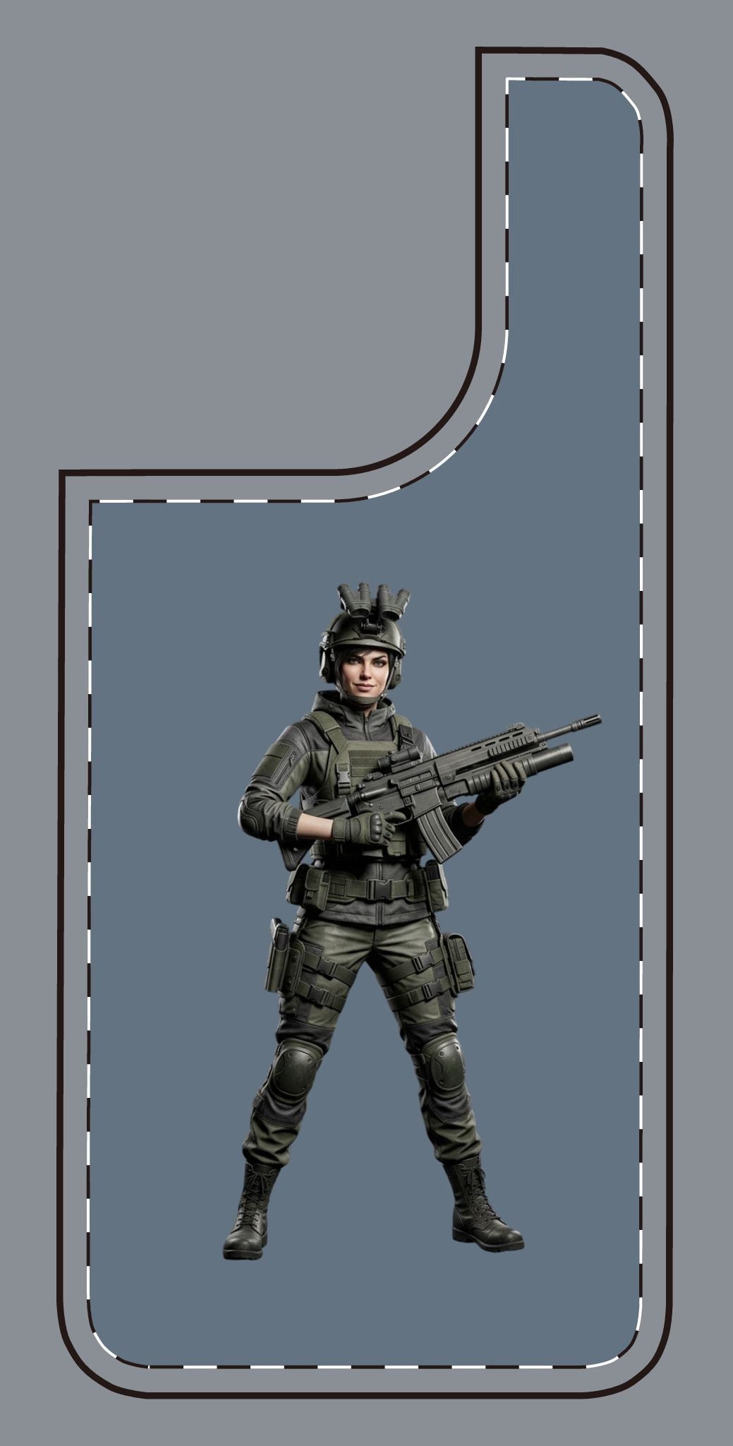 Tactical Soldier Slim Phone Case — Military Gamer Design