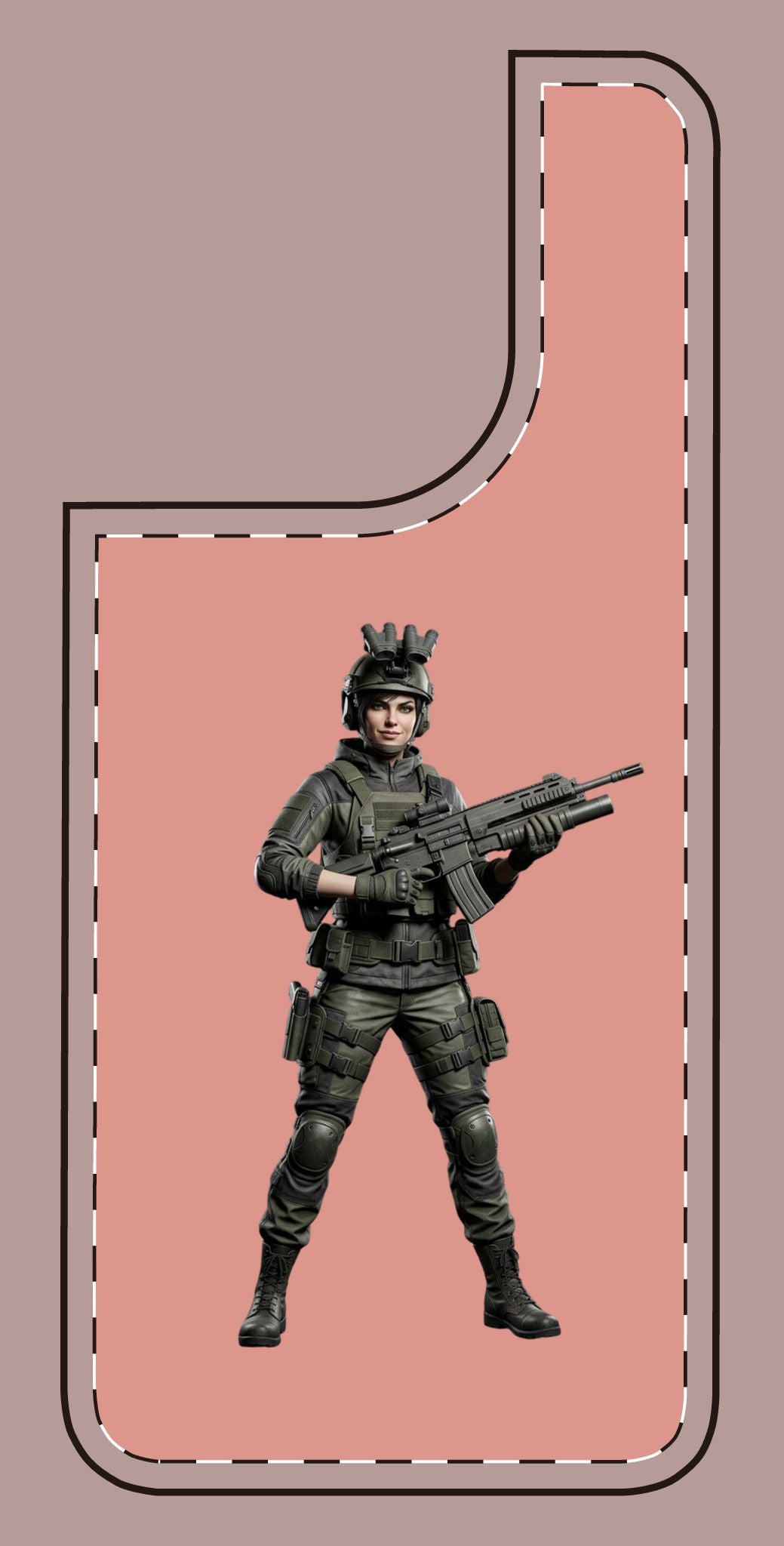 Tactical Soldier Slim Phone Case — Military Gamer Design