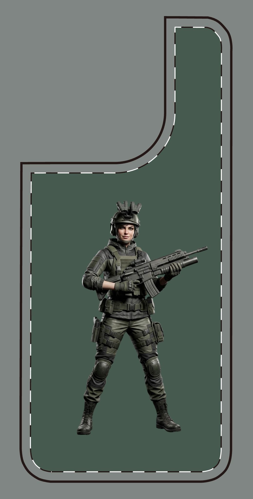 Tactical Soldier Slim Phone Case — Military Gamer Design