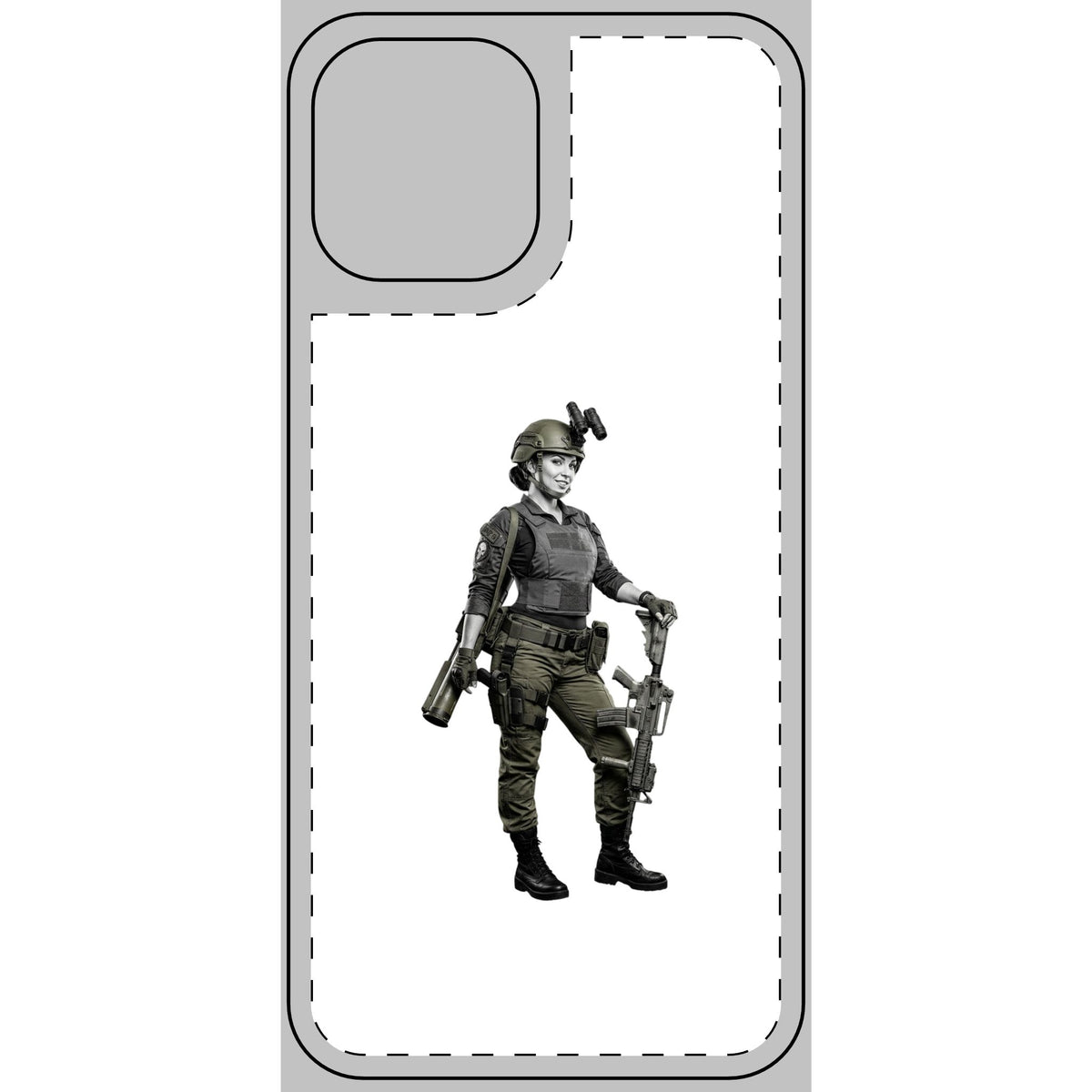 Tactical military iPhone skin – alternate view