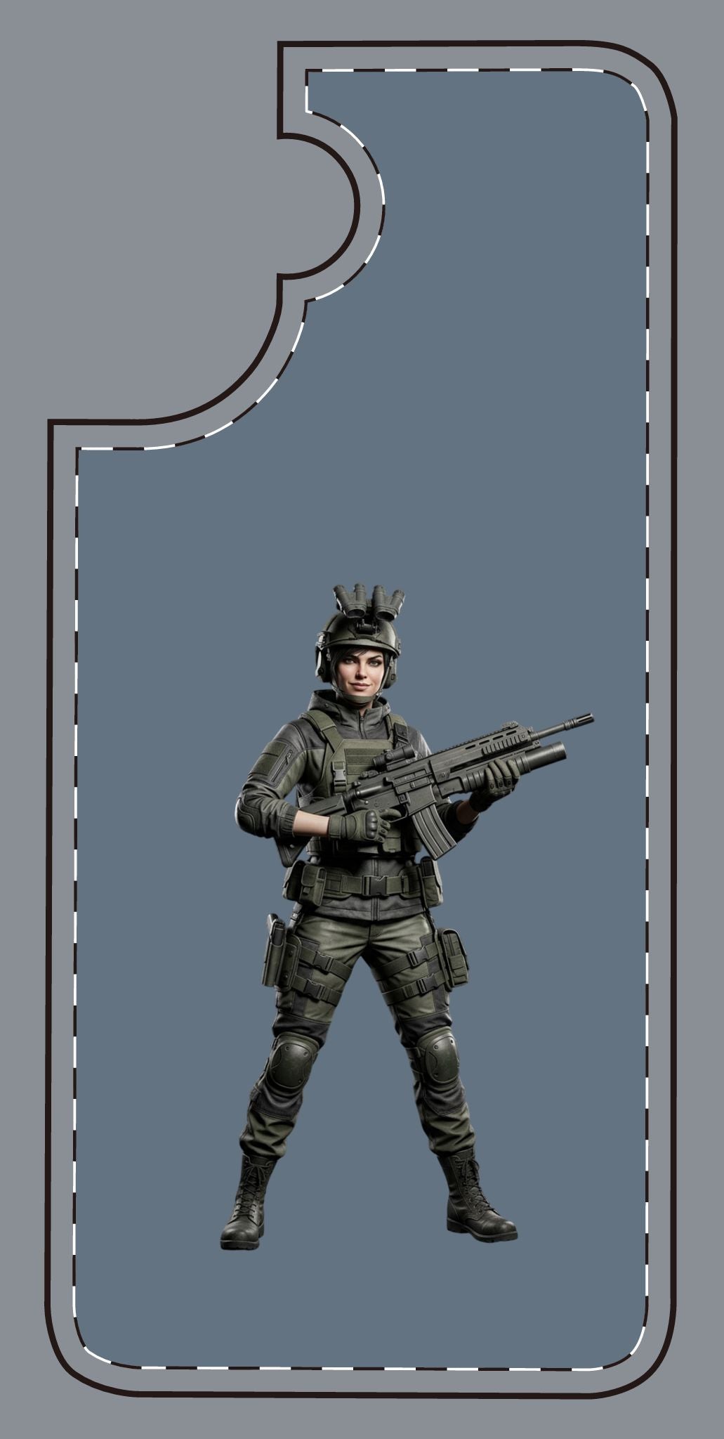 Tactical Soldier Slim Phone Case — Military Gamer Design