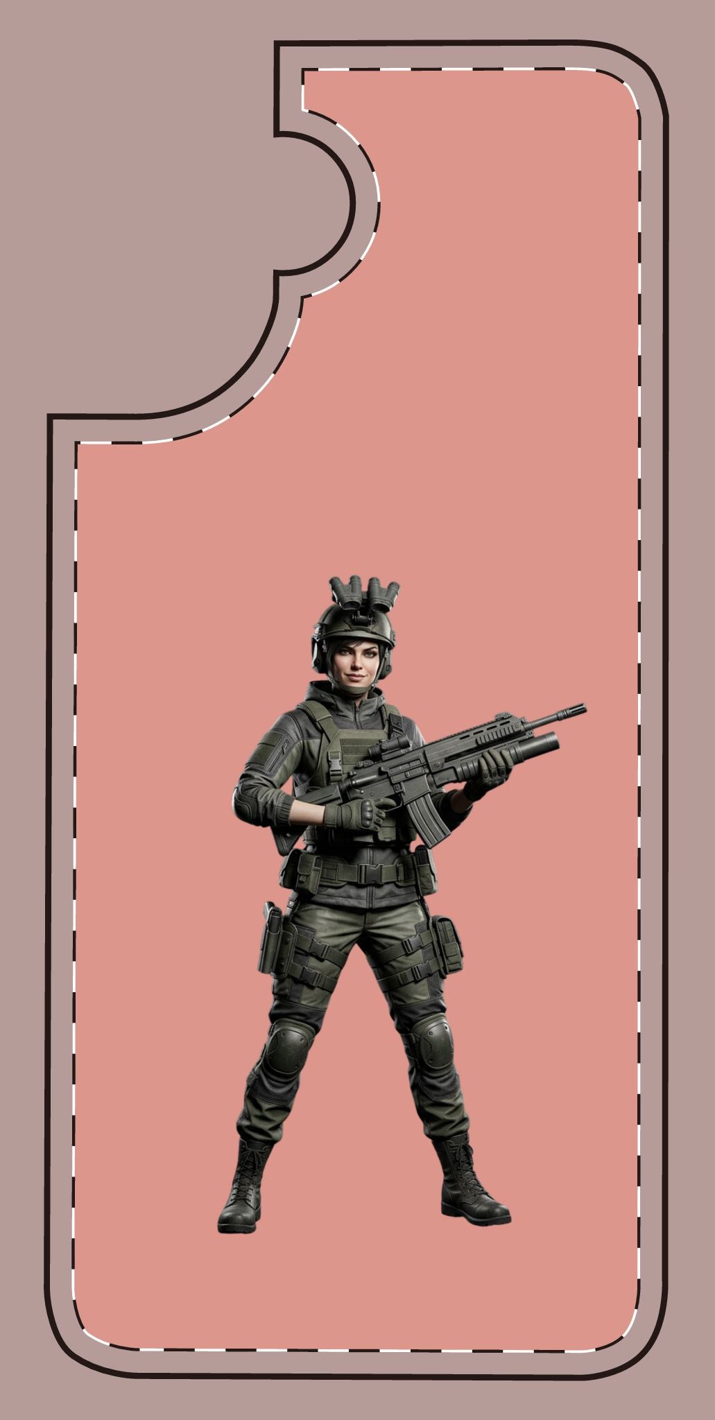 Tactical Soldier Slim Phone Case — Military Gamer Design