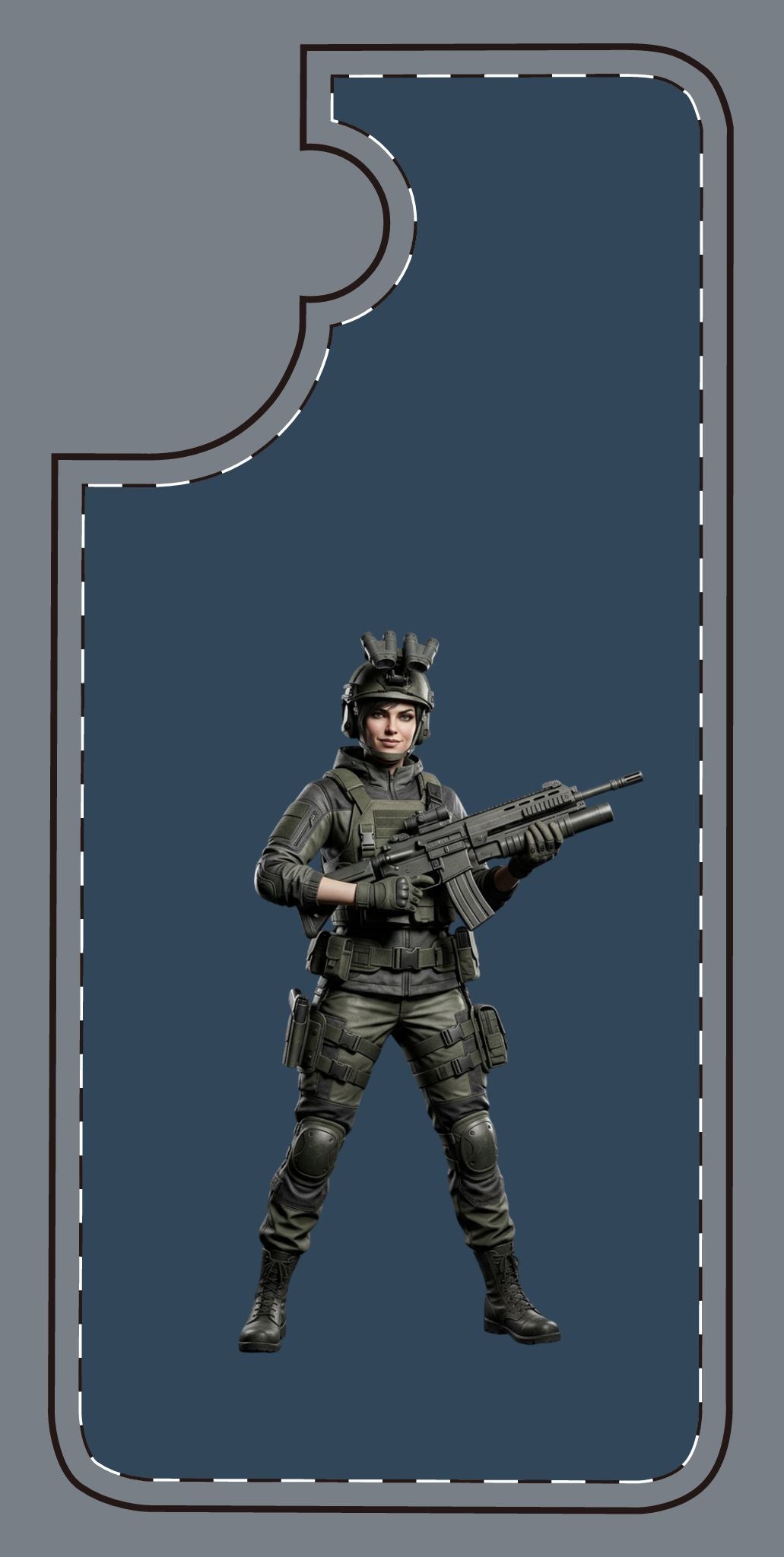 Tactical Soldier Slim Phone Case — Military Gamer Design