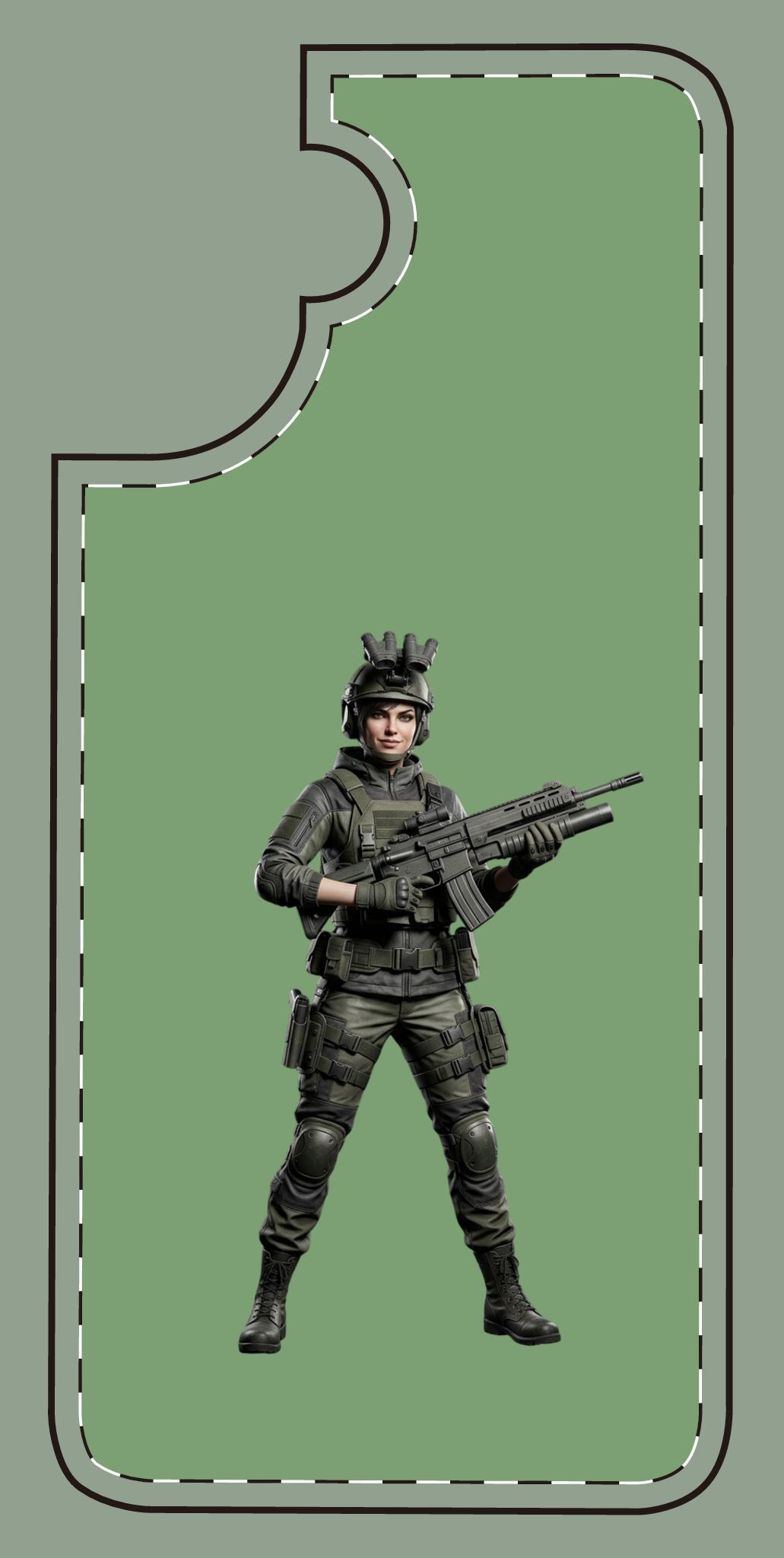 Tactical Soldier Slim Phone Case — Military Gamer Design