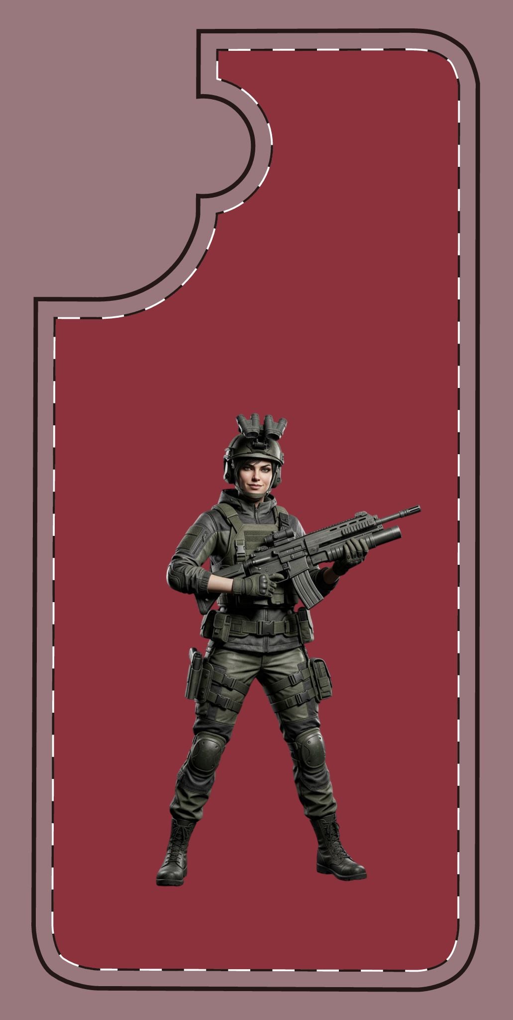 Tactical Soldier Slim Phone Case — Military Gamer Design