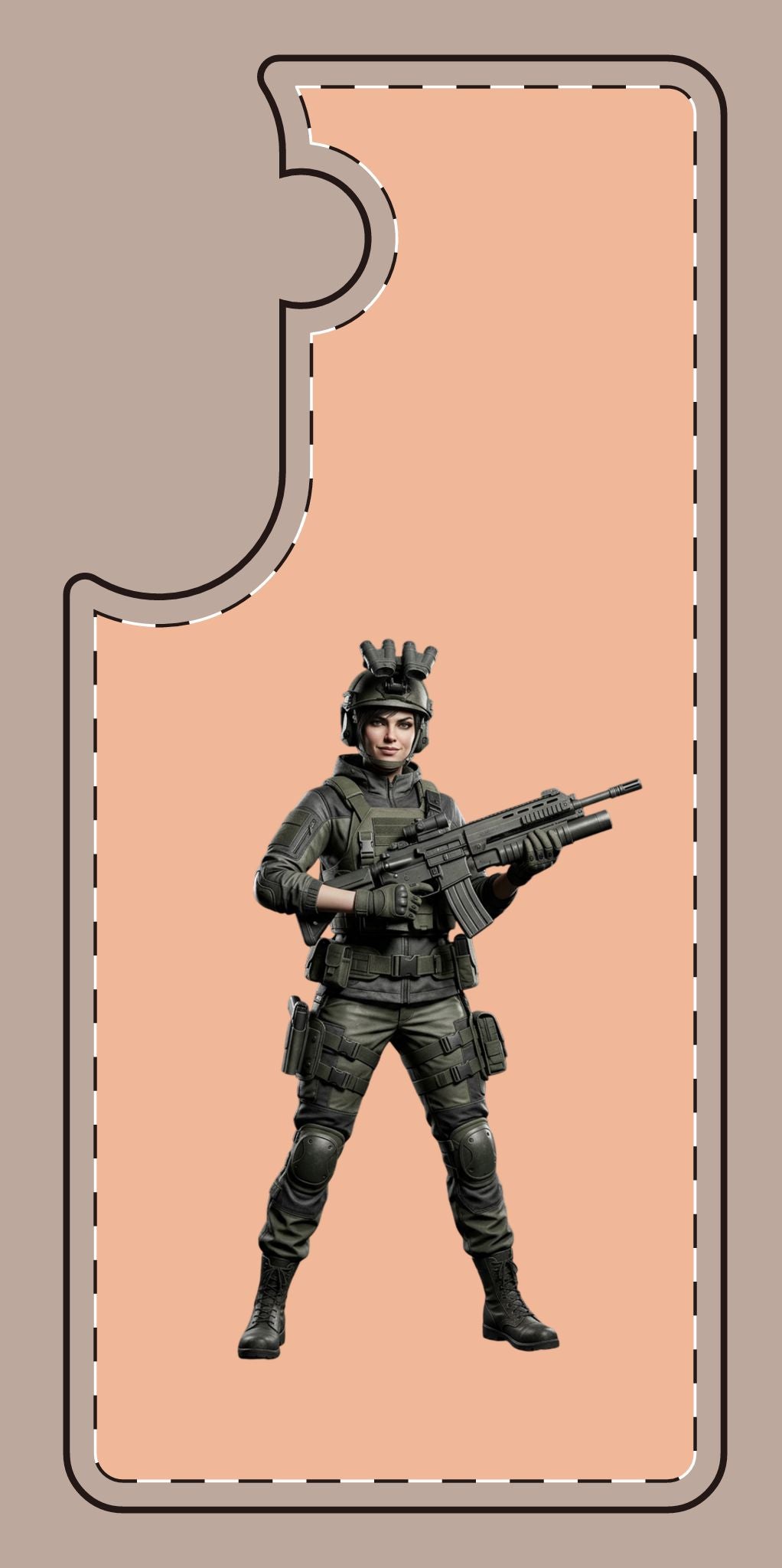 Tactical Soldier Slim Phone Case — Military Gamer Design