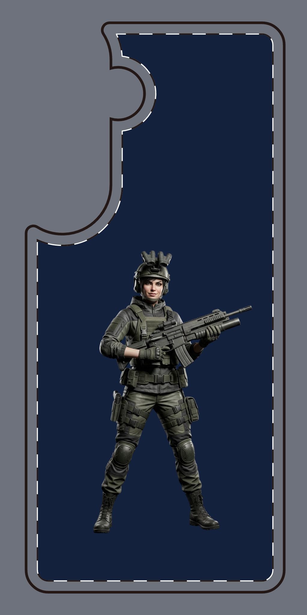 Tactical Soldier Slim Phone Case — Military Gamer Design