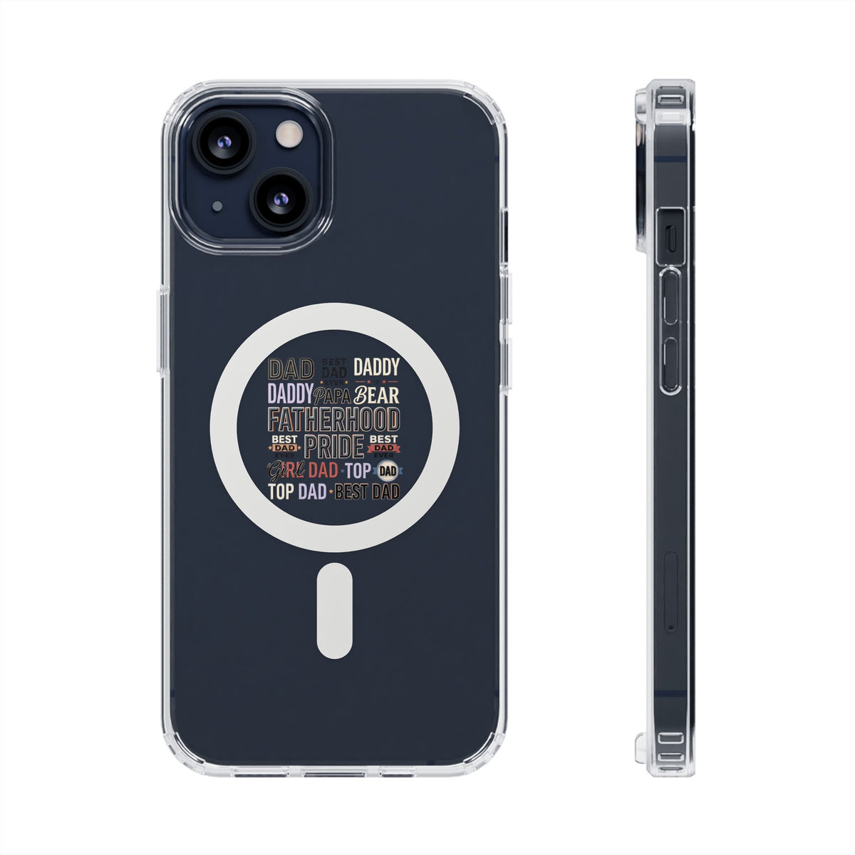 Top Dad clear iPhone case – alternate view