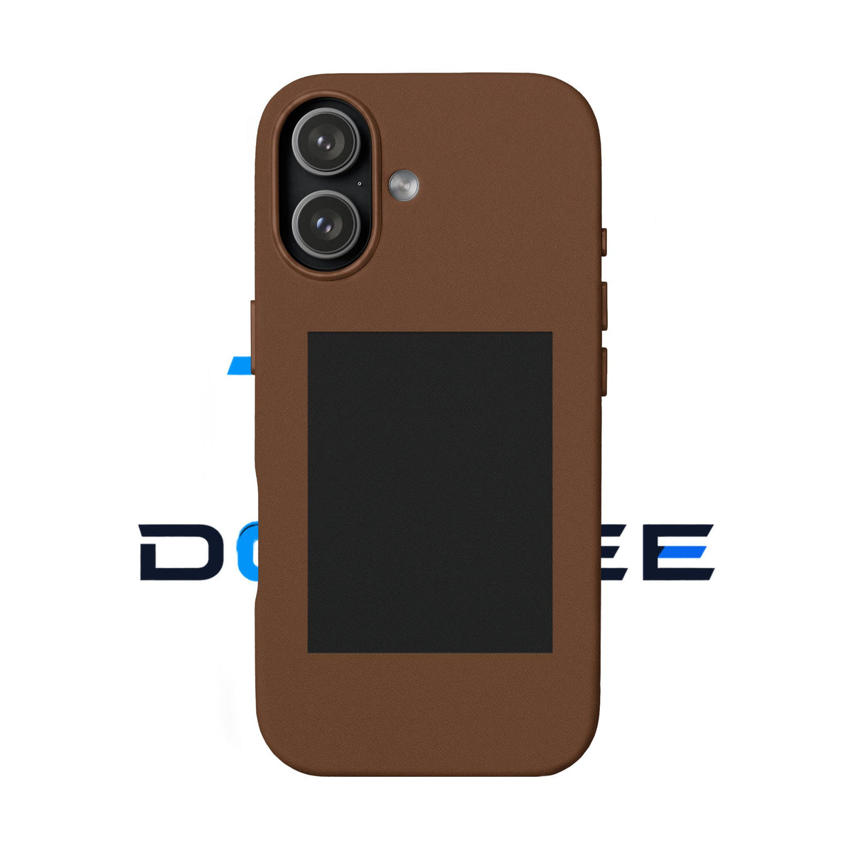 The Classic Case personalised leather iPhone case – black