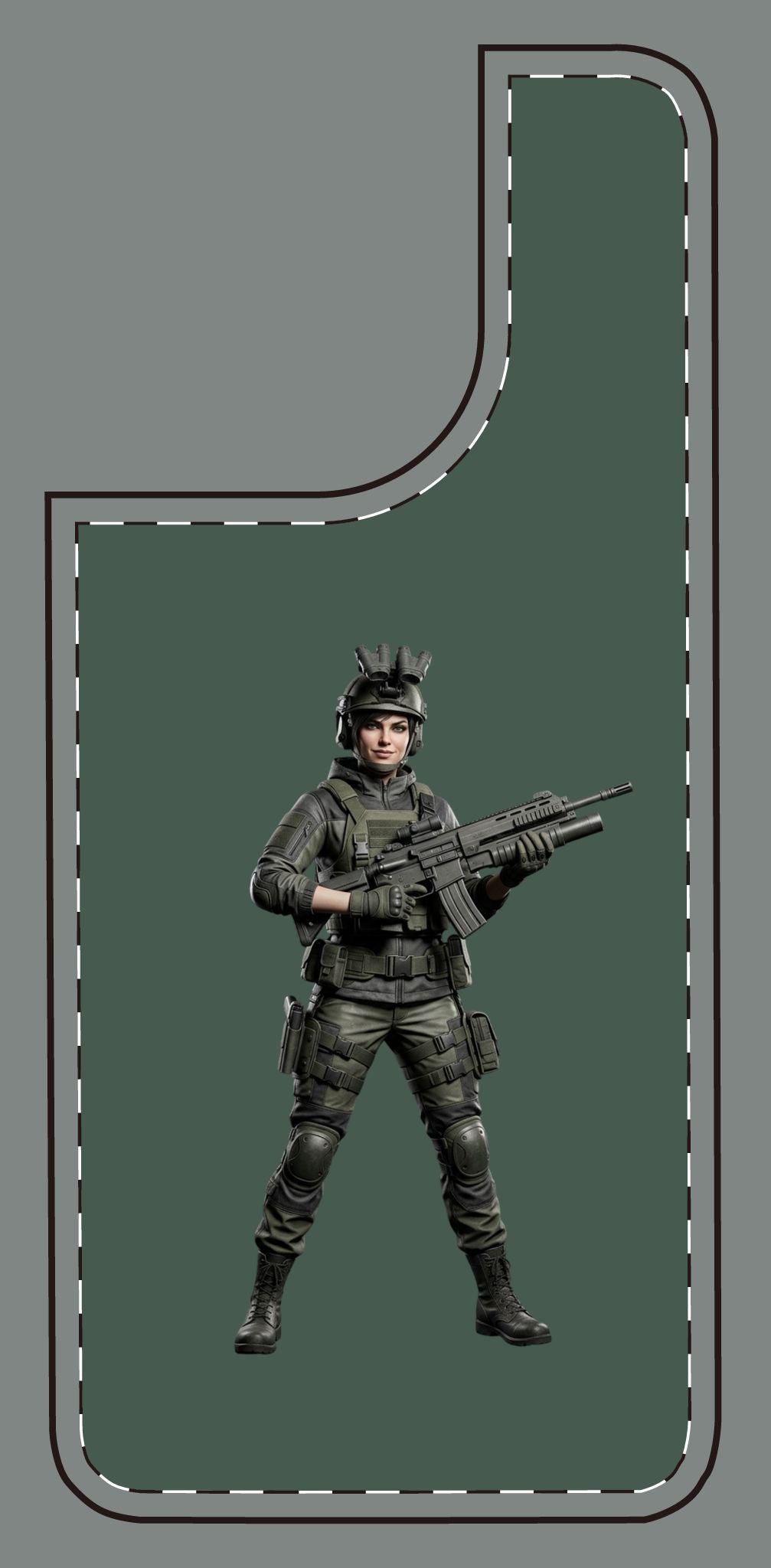 Tactical Soldier Slim Phone Case — Military Gamer Design