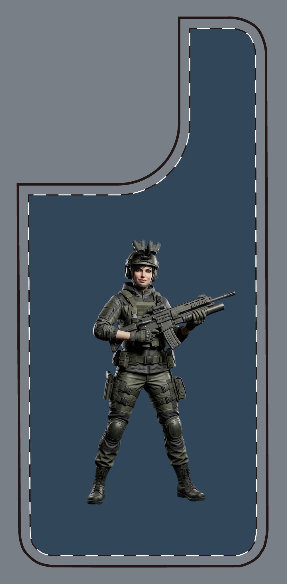 Tactical Soldier Slim Phone Case — Military Gamer Design