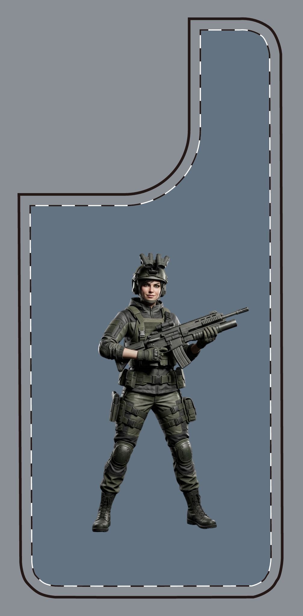 Tactical Soldier Slim Phone Case — Military Gamer Design