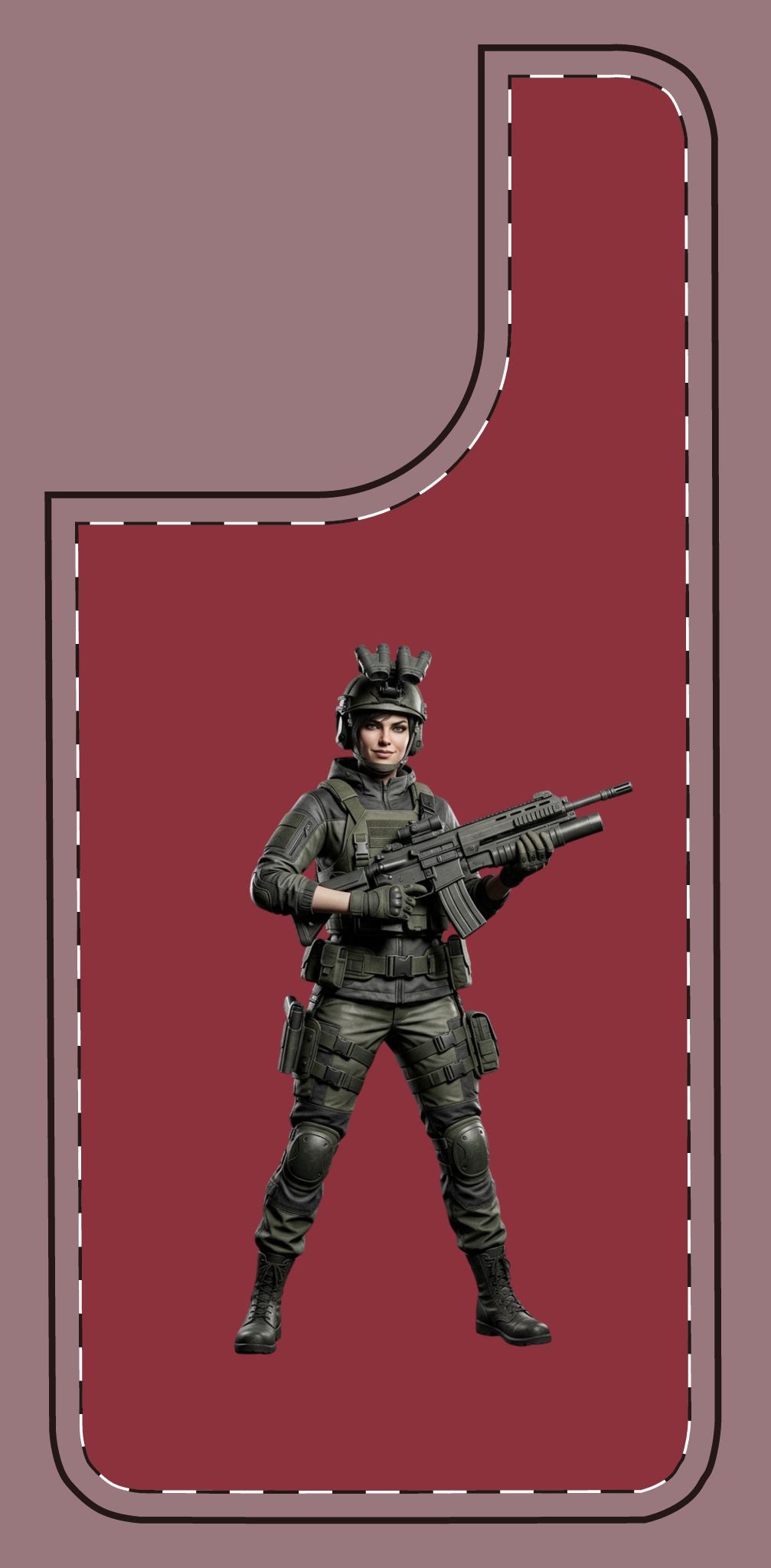Tactical Soldier Slim Phone Case — Military Gamer Design