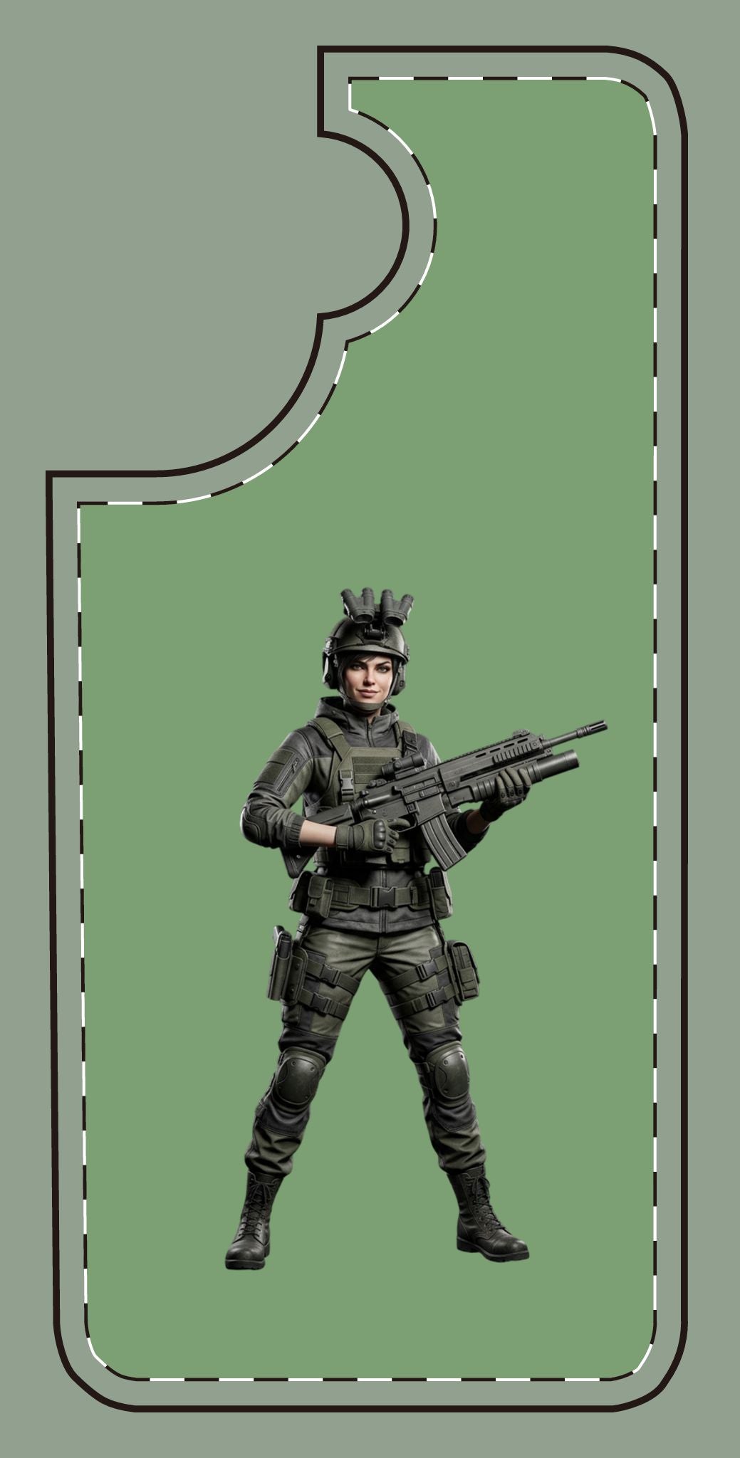 Tactical Soldier Slim Phone Case — Military Gamer Design