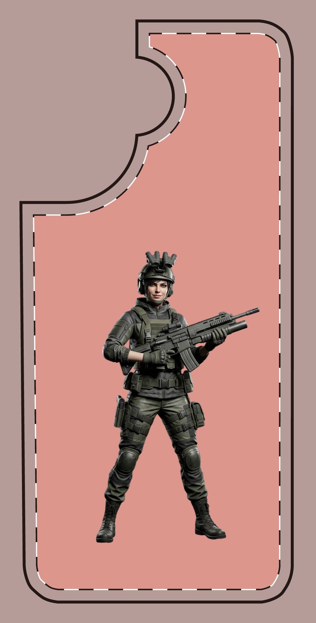 Tactical Soldier Slim Phone Case — Military Gamer Design