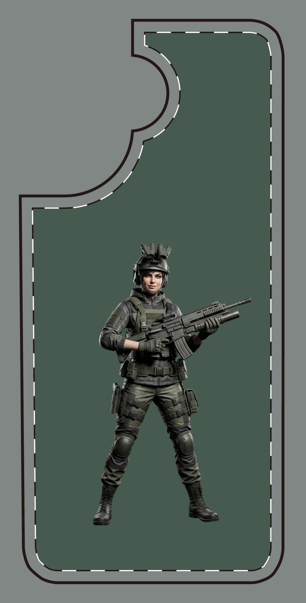 Tactical Soldier Slim Phone Case — Military Gamer Design