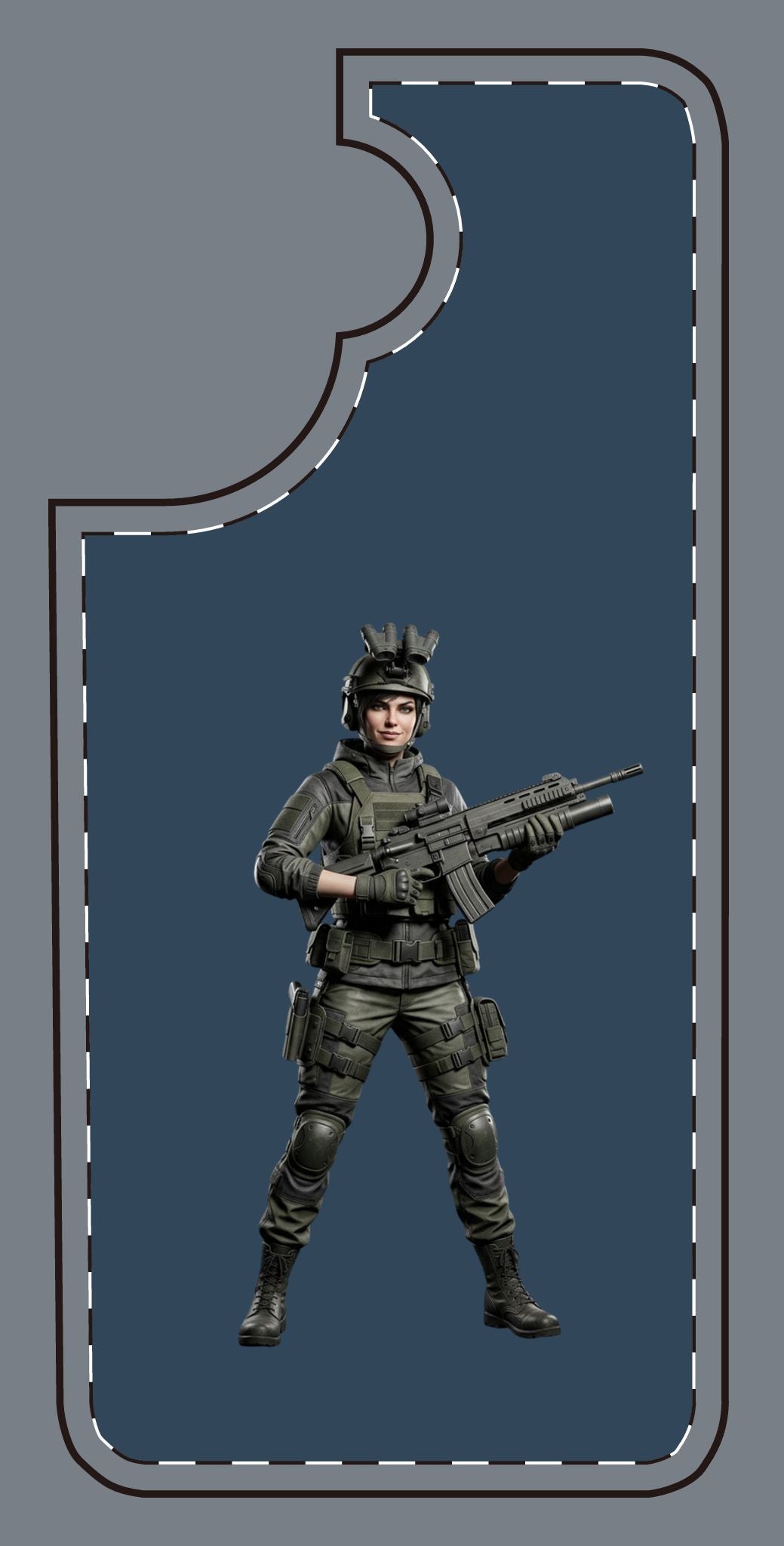 Tactical Soldier Slim Phone Case — Military Gamer Design