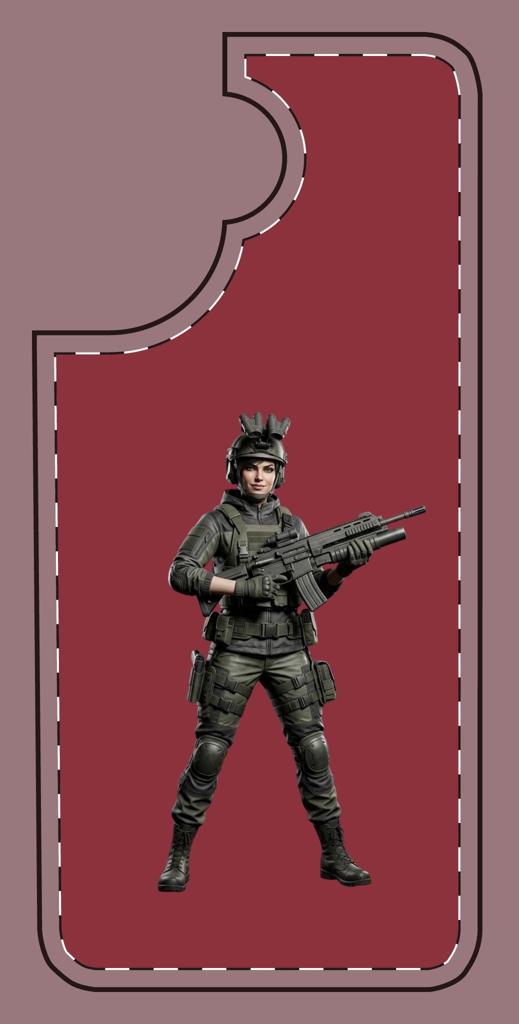 Tactical Soldier Slim Phone Case — Military Gamer Design