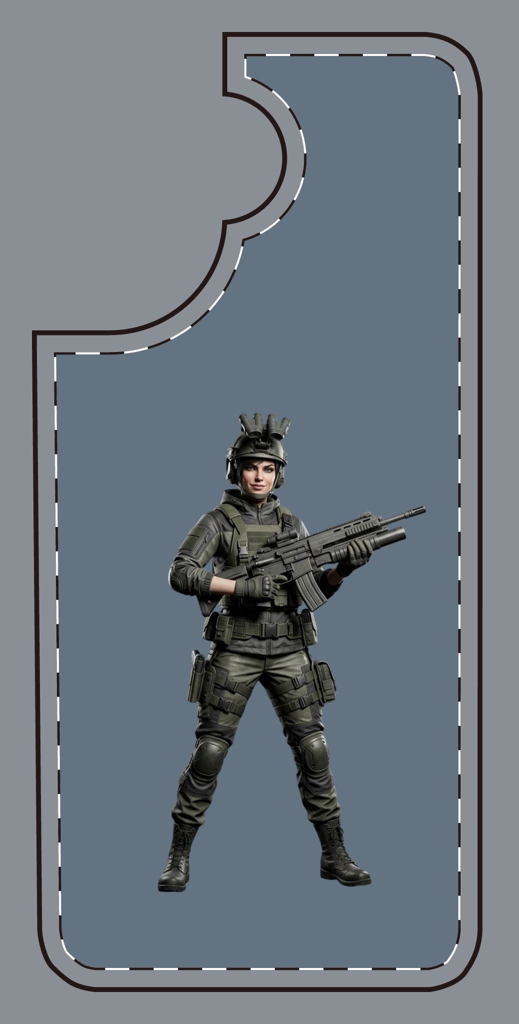Tactical Soldier Slim Phone Case — Military Gamer Design