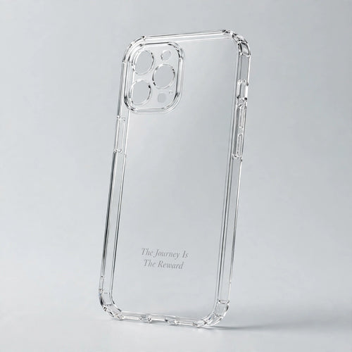 Grateful Clear Phone Case - The Journey Is The Reward engraved